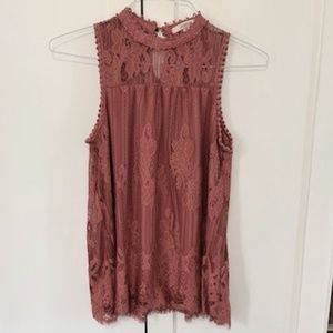 Antoinette Lacy Sleeveless Blouse